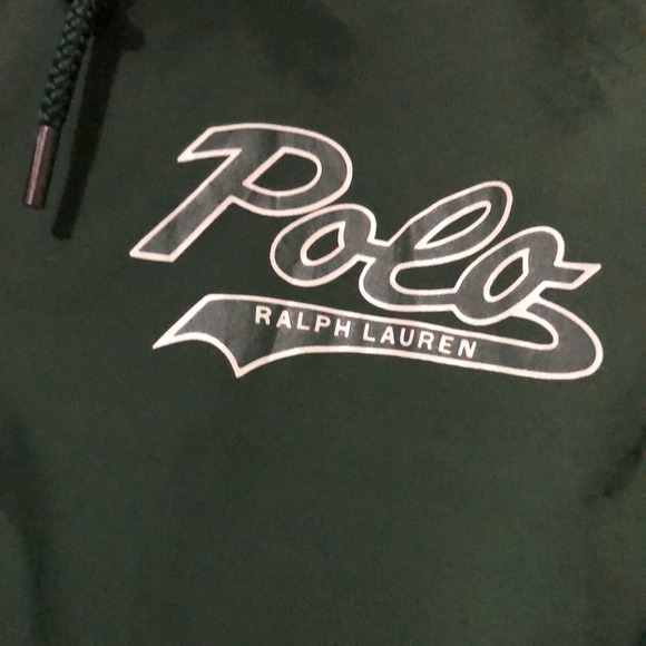 EUC RL POLO Snap Front WindBreaker-Green/Tan-Sz S-Nylon Lined-Detachable Hood - Picture 3 of 14